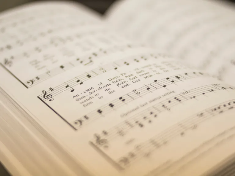 An open hymnal