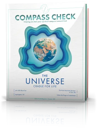 The Universe: Cradle for Life, Compass Check Summer 2019 Issue Cover