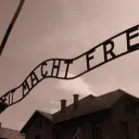 sign at Auschwitz concentration camp